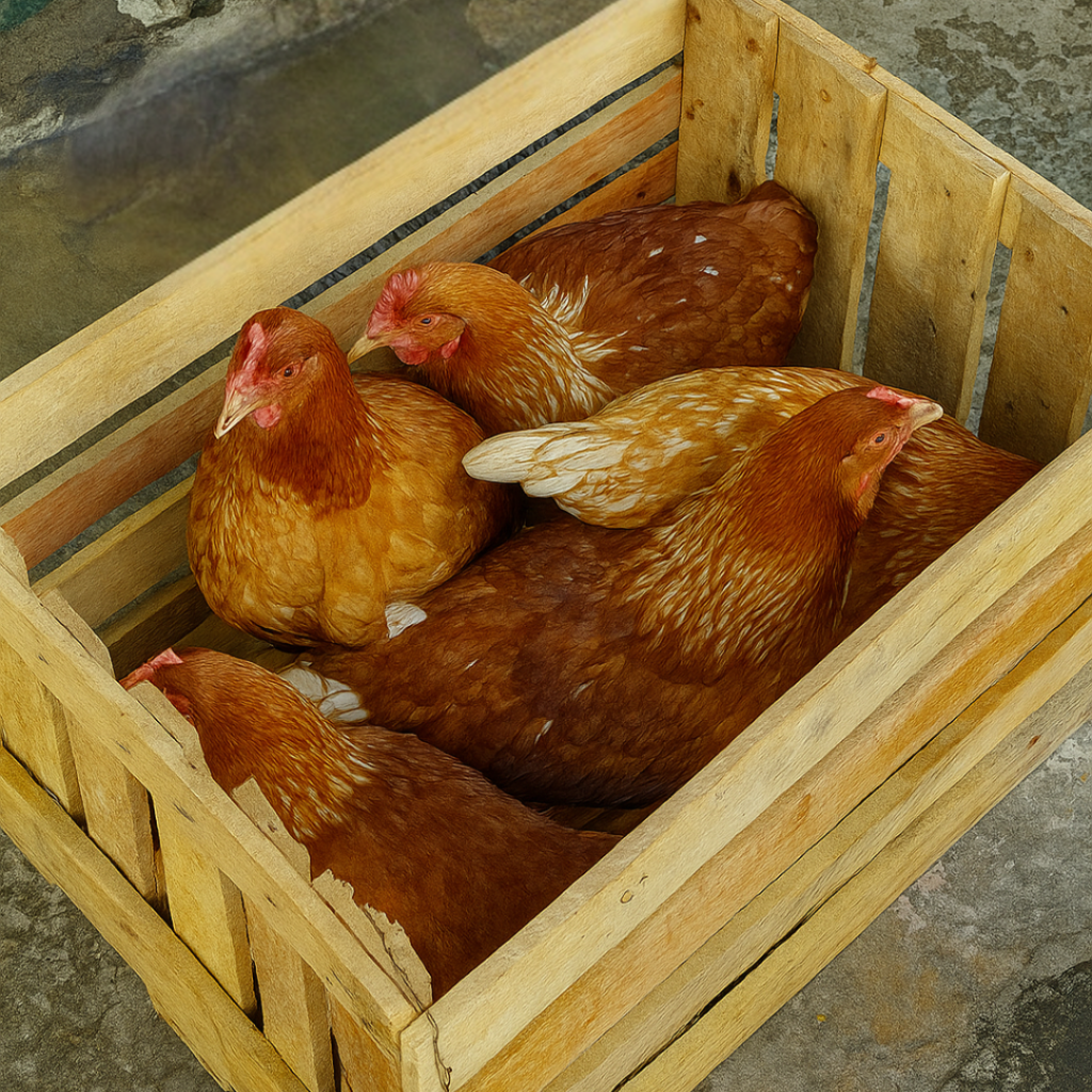 Pullet di dalam boks peti (isi 5 ekor)