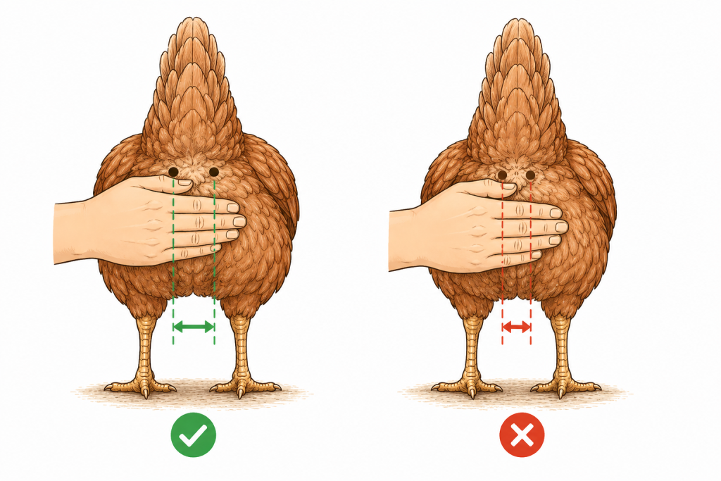 Cek pubis ayam petelur