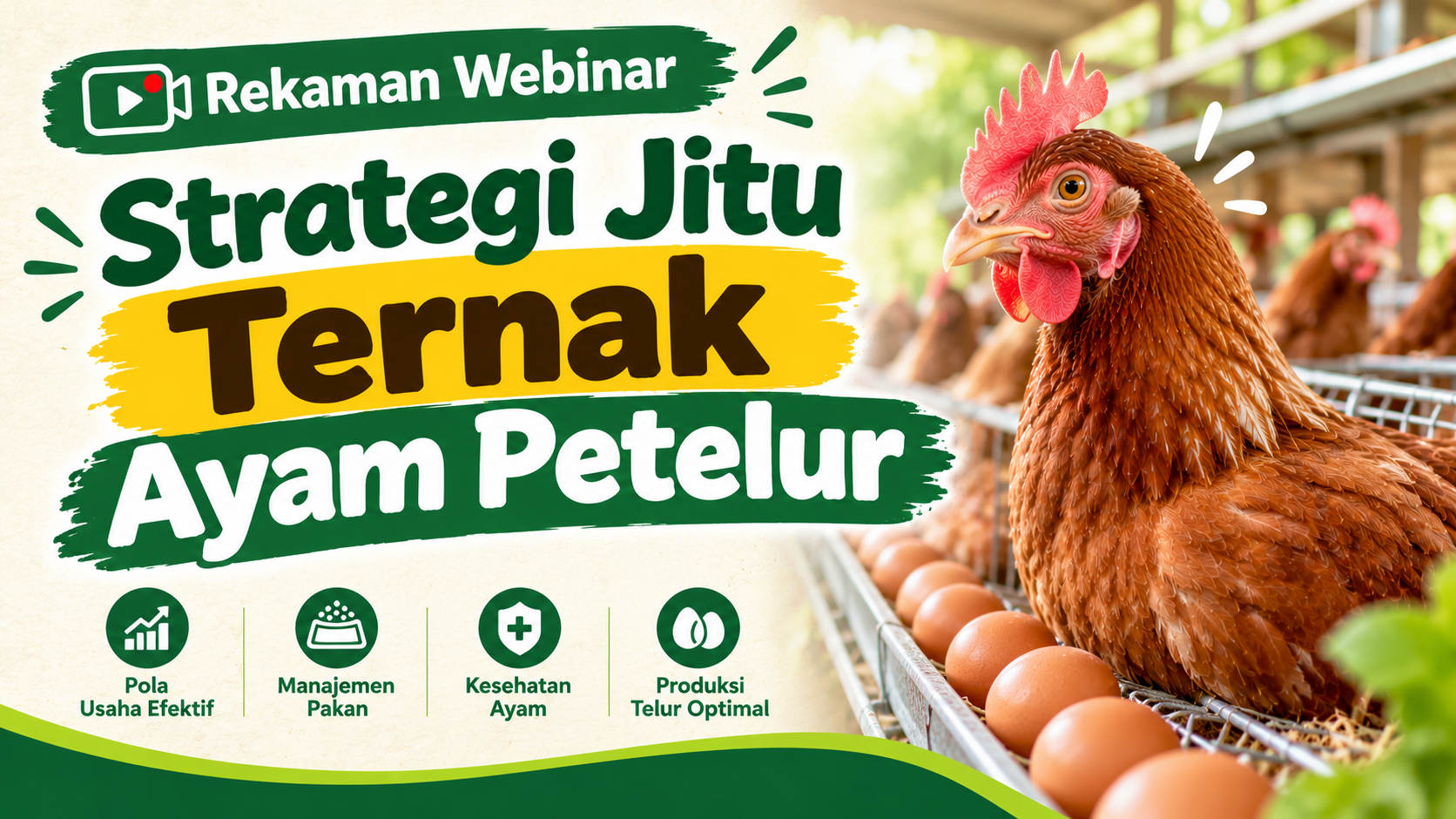 [Video] Recording Webinar Strategi Jitu Ternak Ayam Petelur