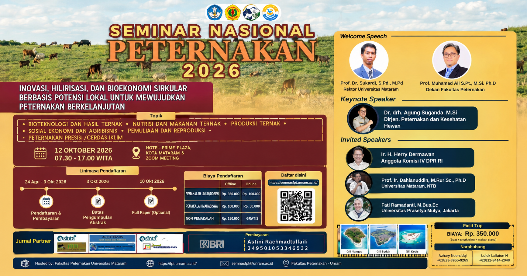 Seminar Nasional Peternakan 2026: Jadwal, Tema, Pembicara, dan Biaya Pendaftaran