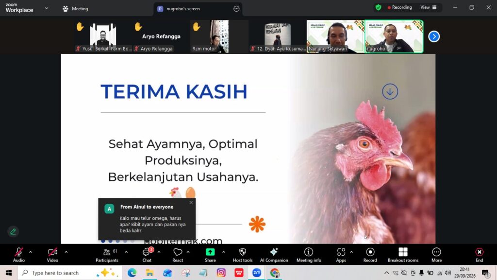 Sesi diskusi bersama peserta webinar